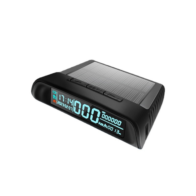 Solar GPS TPMS 315MHz 12V LED Display Multi Function Speedometer Tire Pressure Temperature Monitor 30-50 PSI for Cars and Trucks