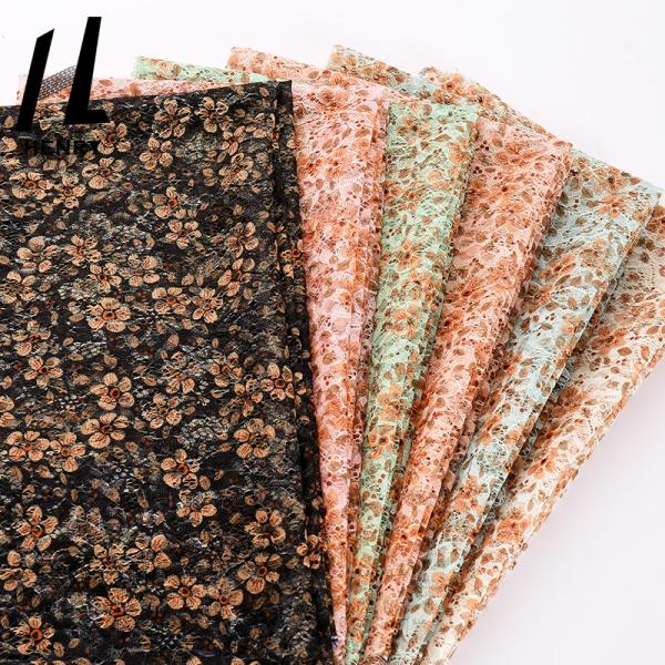 Wholesales High Quality Polyester Tulle Fabric Custom Print Embroidery Mesh Printed Fabric For Dress