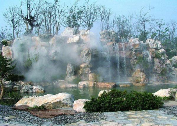 White Color Water Mist Fountain Natural Garden Air Nozzle Customized Design