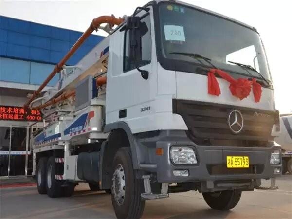 Secondhand Concrete Machinery ZLJ5281THB125-37m Concrete Boom Pump for Sale