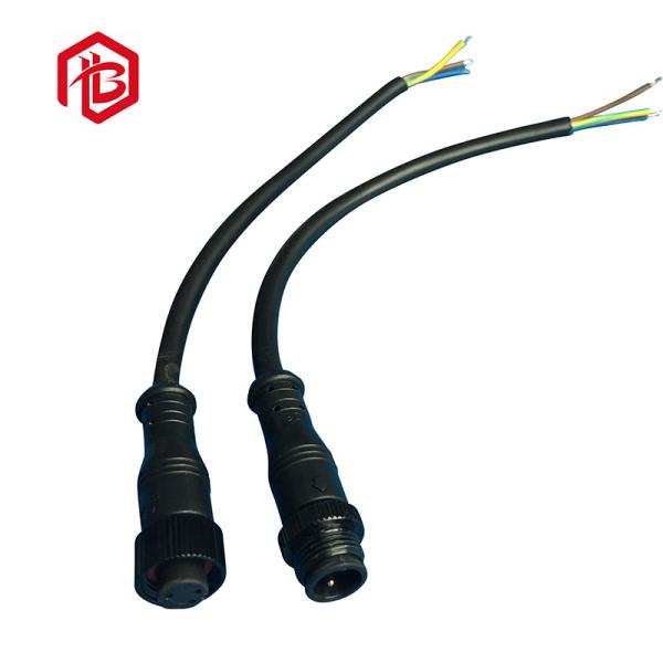 M12 connecteur circulaire 2-8 broches imperméable à l'eau mâle et femelle prise de fil LED lampe extérieure imperméable à l'eau fil de noix métallique