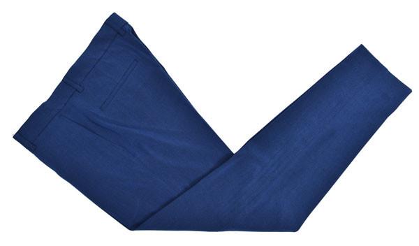 Mens Tailored Blue Suit Trousers Mel Anti Wrinkle Elastic Business