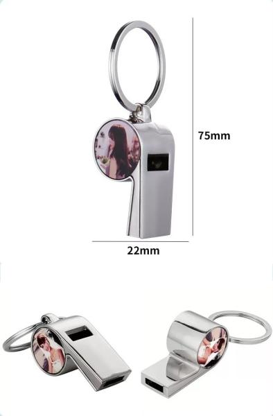 Cadeau créatif bricolage sifflet de sublimation avec porte-clés pour l'impression de photos de sublimation