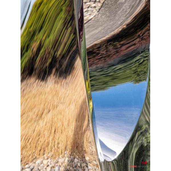Large Mobius H6 Stainless Steel Sculpture Abstract Outdoor Art for Contemporary Decor