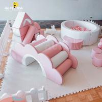 Pastel Rosa Branco Equipamento de Jogos Soft para Crianças Não Tóxico Alpinistas de Jogos Soft Indoor