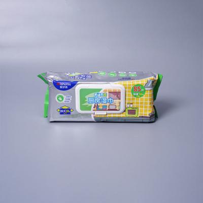 Thickened Oil Stain Kitchen Cleaning Wet Wipes Disposable Non-woven Cleaning Wet Wipes