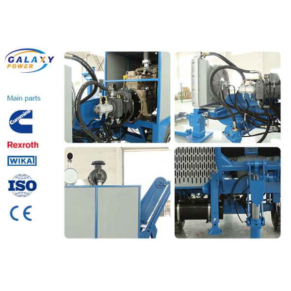 600mm Bull Wheel Hydraulic Pulling Machine , 150KN Cable Pulling Equipment