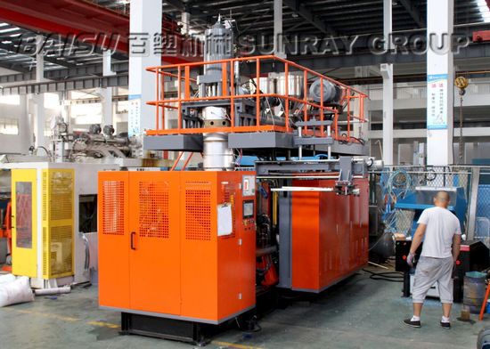 56.5KW Automatic Extrusion Blow Molding Machine , 50 Liter Plastic Drum Making Machine SRB90