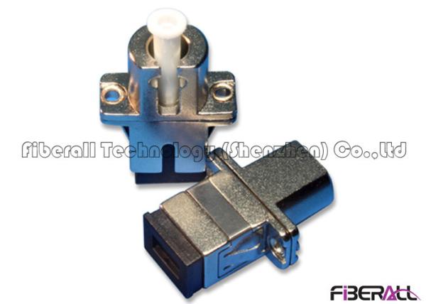Metal Hybrid LC To ST Fiber Adapter , LC To ST Coupler Two Pieces Assembled
