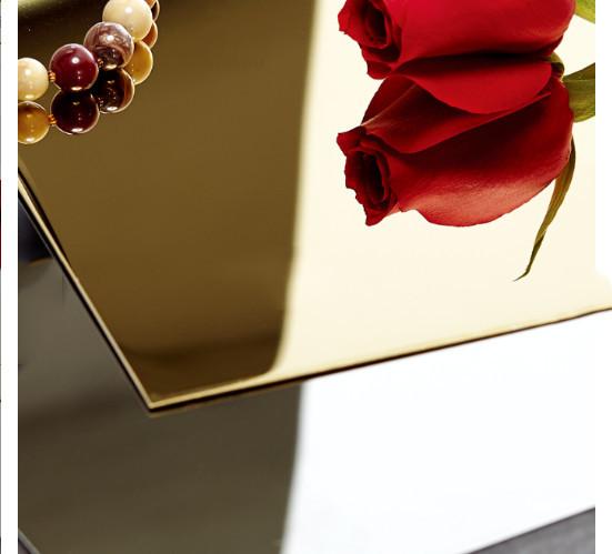 8K Mirror Stainless Steel Rose Gold Sheet Cold / Hot Rolled 201 304 Customized