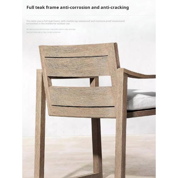 OEM Nordic Simple Outdoor Teak Wood Dining Table And Chairs