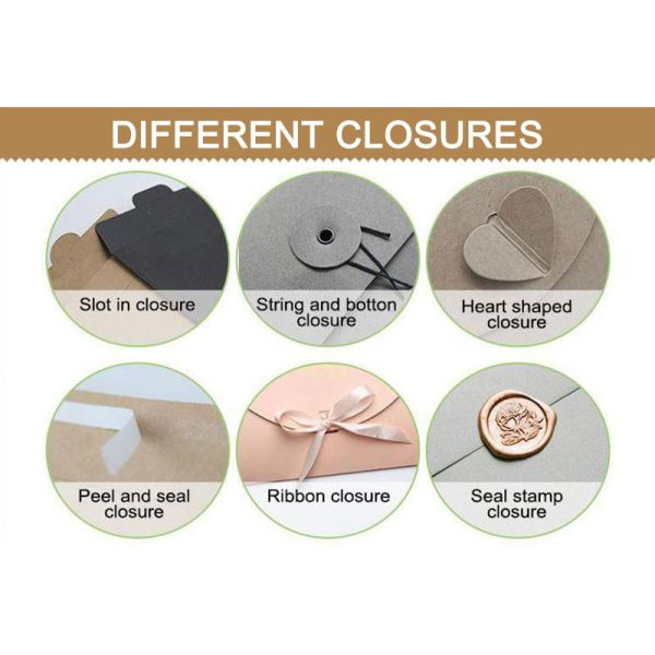 A4 A5 Kraft Paper Gift Card Envelopes Black White Brown 5x7