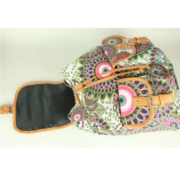 Female new national wind canvas shoulder bag backpack schoolbag shoulder bag Students
