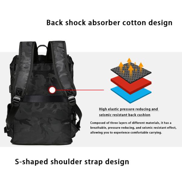 Mens business backpack casual camouflage computer backpack student bag