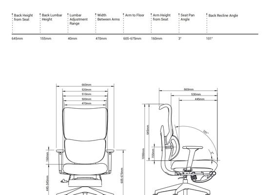 H7 Task Office Chair with Multi-level Adjustable Lumbar Support, 128mm Deep Neck Support, and Double-layered High-elastic Seat Cushion
