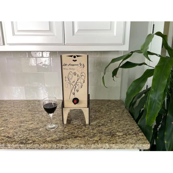 Wooden Wine Box Display Stand for Multiple Sizes of Boxes Hand Crafted Winebox Holder