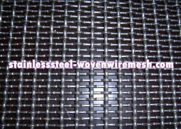 Locked Bending Decorative Metal Screen Mesh , Crimped Wire Fence For Cabinets
