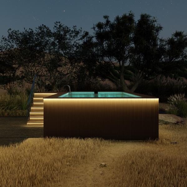 Acrylic Wood Plastic Board Color Luxury Private Swimming Pool for Outdoor Relaxation