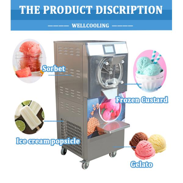 Brazilian Acai Freezer Maquina De Helados  New 50Hz 134KGS Weight Ce Approved Gelato Hard Ice Cream Machine