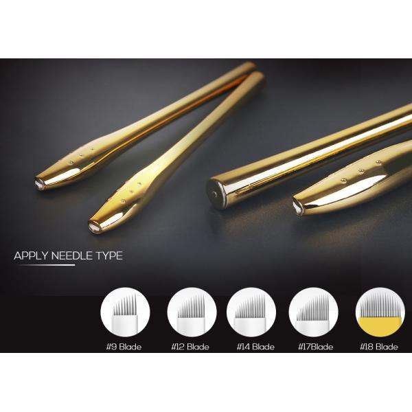 Golden Luxury Disposable Eyebrow Manual Tattoo Pen For Permanent Makeup