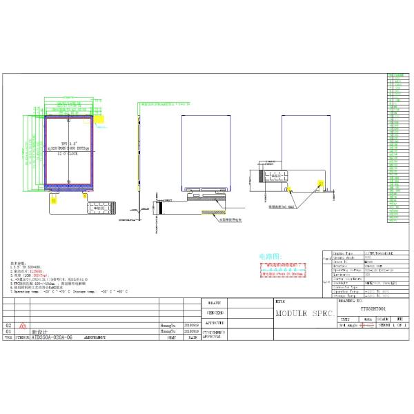 Экран касания RoHS 320X480 3.5inch TFT сопротивляющийся для прибора POS