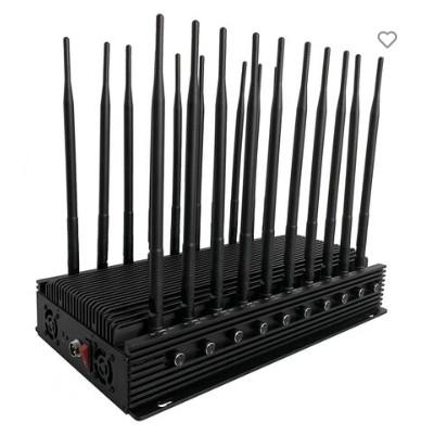 Ajustável 5G 20Bands Wifi Jammer de sinal telefone celular GPS UHF VHF