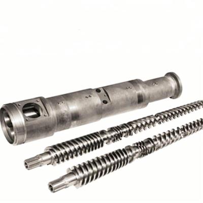 Ra 0.4 80/156 Conical Twin Screw And Barrel 38CrMoAlA For Extrusion Machinery