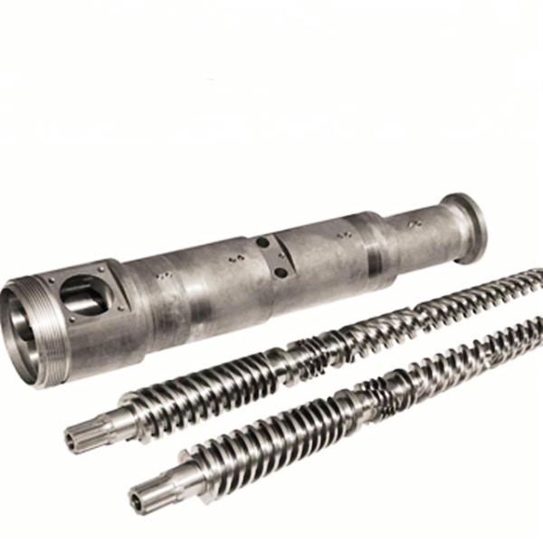 Ra 0.4 80/156 Conical Twin Screw And Barrel 38CrMoAlA For Extrusion Machinery