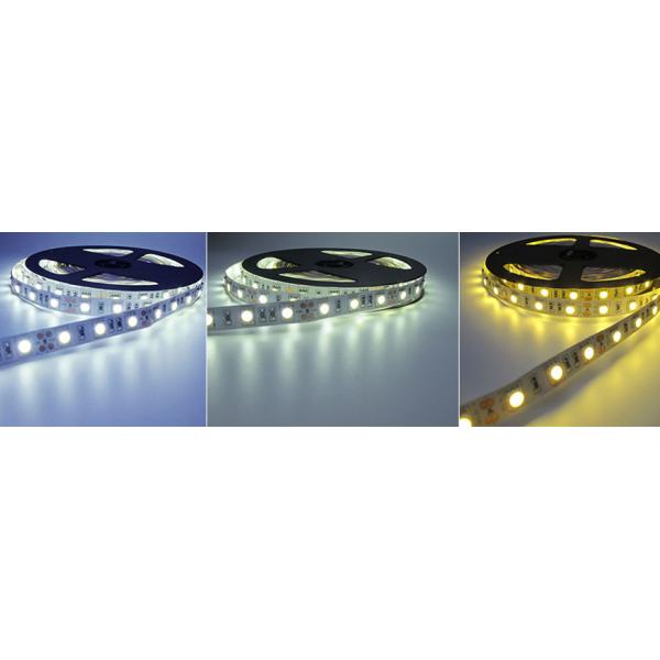 Ribbon Outdoor Cool White Led Strip , Self Adhesive Tape LED Strip Lights 12V 60Led/M