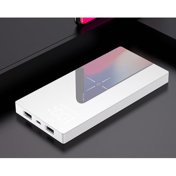 Dual Ports Wireless Charging battery Bank 20000mah For Power Supply