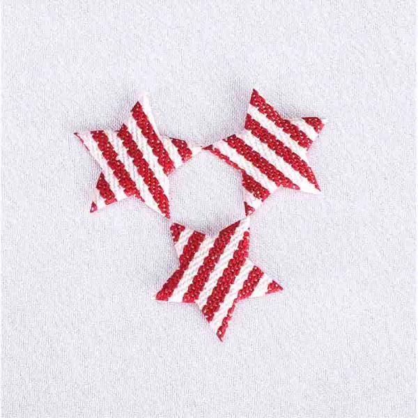 Gingham Fabric Ultrasonic Embossing Flowers Crafts Applique DIY Decoration