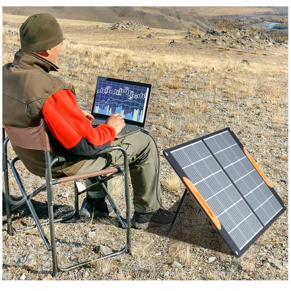 панель солнечных батарей 100W 2pcs складная жилая ETFE поликристаллическая для на открытом воздухе