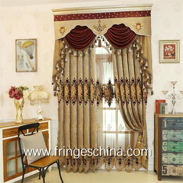 European Style Home Textile Blackout Jacquard Embroidery Window Curtain