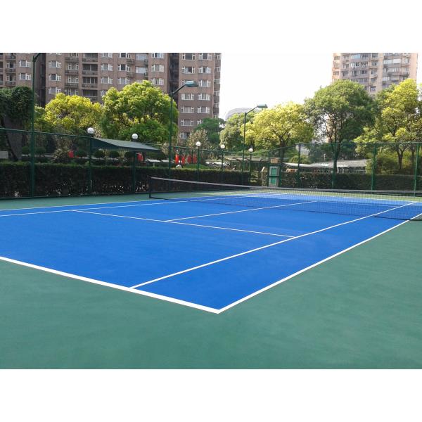 Silicon Polyurethane Sport Court Flooring IAAF Shock Absorption
