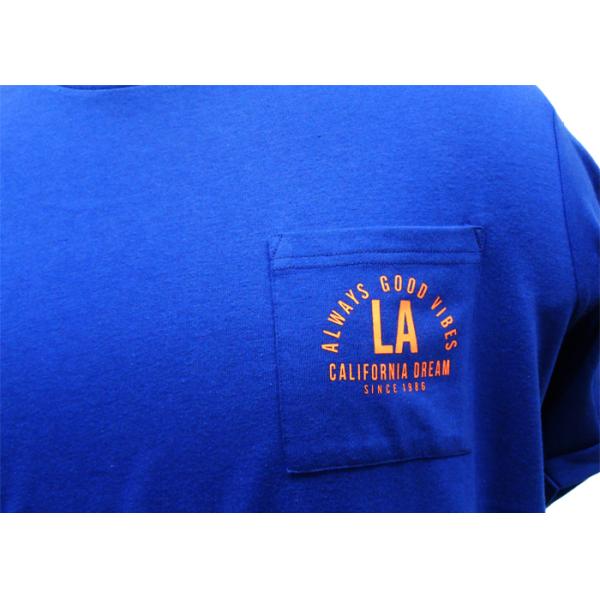 Royal Blue Round Neck Mens Polo T Shirts With Pattern Printed Comfortable