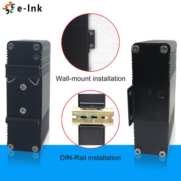 RUÍDO industrial - ethernet do trilho sobre o prolongamento co-axial de EoC do conversor com PoC de PoE+