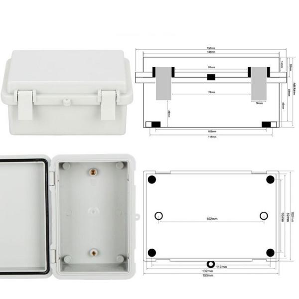 приложение проекта распределительной коробки водоустойчивого ABS IP65 150x100x70mm пластиковое всеобщее прочное электрическое с замком и ключом