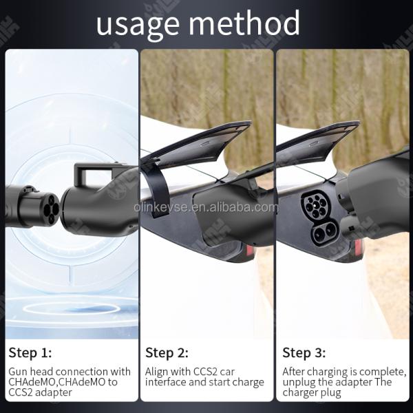 Olink EV Fast Charging Plug Fast EV Charger CHAdeMO Connector CHAdeMO to CCS2 Adapter CHAdeMO Adapter