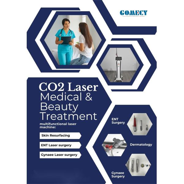 60 Вт фракционная обработка CO2 лазерная машина по омоложению кожи 10600nm