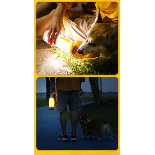 Amarillo 220V-240V Botella de bebida para perros PP Botella de agua ligera para viajes