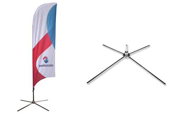 Durable Fabric Printed Beach Banner Flags , Indoor Eye Catching Sign With Enhanced Pole