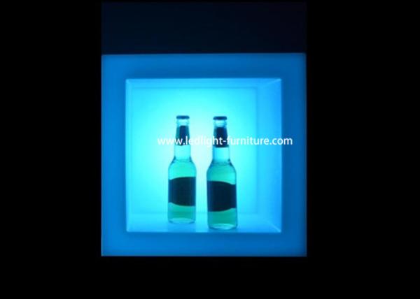 Cubeta de gelo de controle remoto do diodo emissor de luz do quadrado recarregável para a exposição do vinho da barra