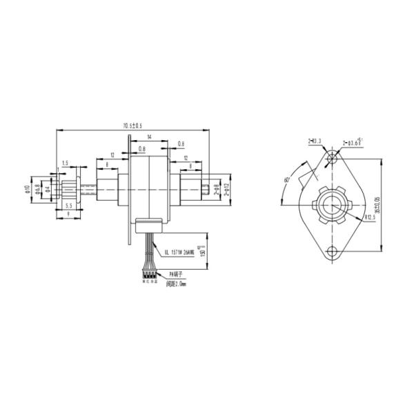 Электрический двигатель для штор 43mH 0.35A 2Phase 12V 50g Для штор Go-Gold