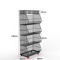 Étagère en fil d'acier haute résistance 1380mm 5 niveaux pour le stockage