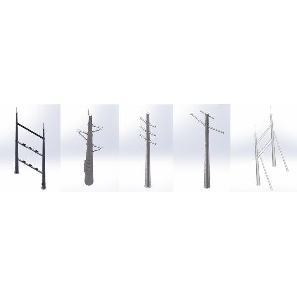 los 36M galvanizaron la transmisión de poder postes de acero 10kv - 550kv para la línea eléctrica