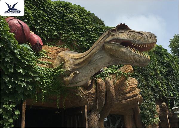 Life Size Mechanical Outdoor Dinosaur Statues For Dinosaur Theme Park / Zoo