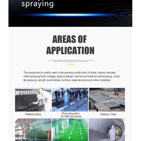 High Pressure Pneumatic Airless Paint Sprayer 20 Liters/Min 120mm Stoke Fireproofing Coating Spray Machine