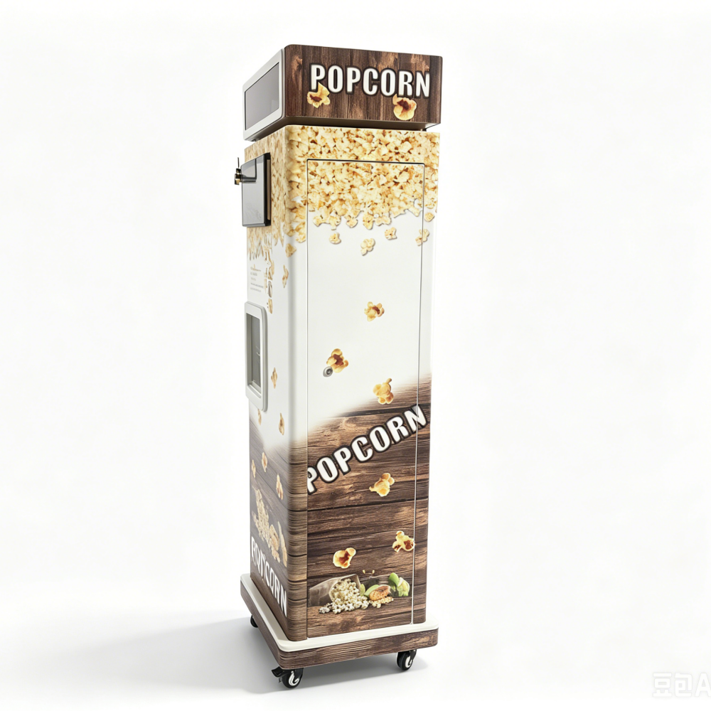 Coin Operated Popcorn Machine 200cups Fast Serving