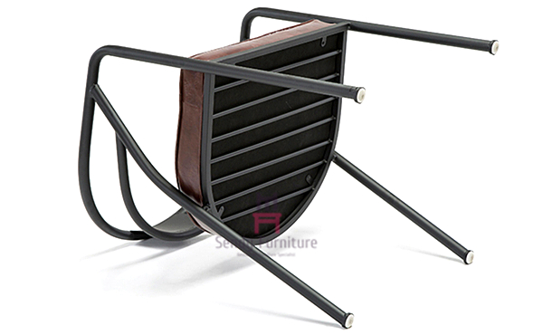 Стулья ресторана металла стиля дизайна просторной квартиры промышленные с кожей усаживают стул руки