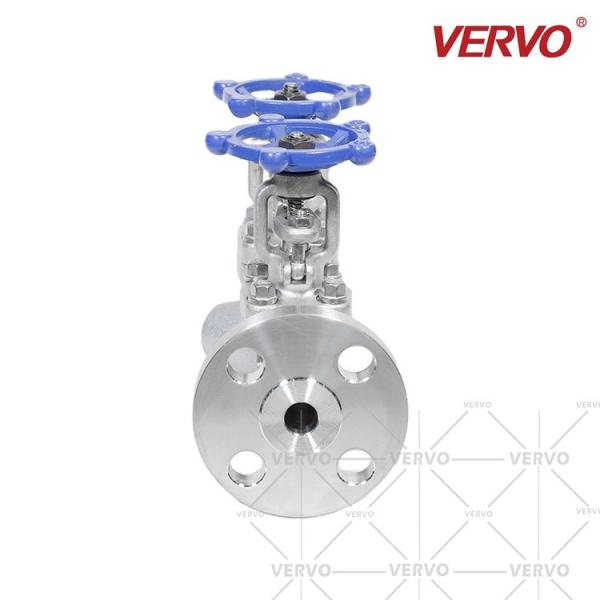 A válvula de porta dobro Dn80 das BS 5352 300LB forjou o um lado integral de aço FNPT da flange uma do lado